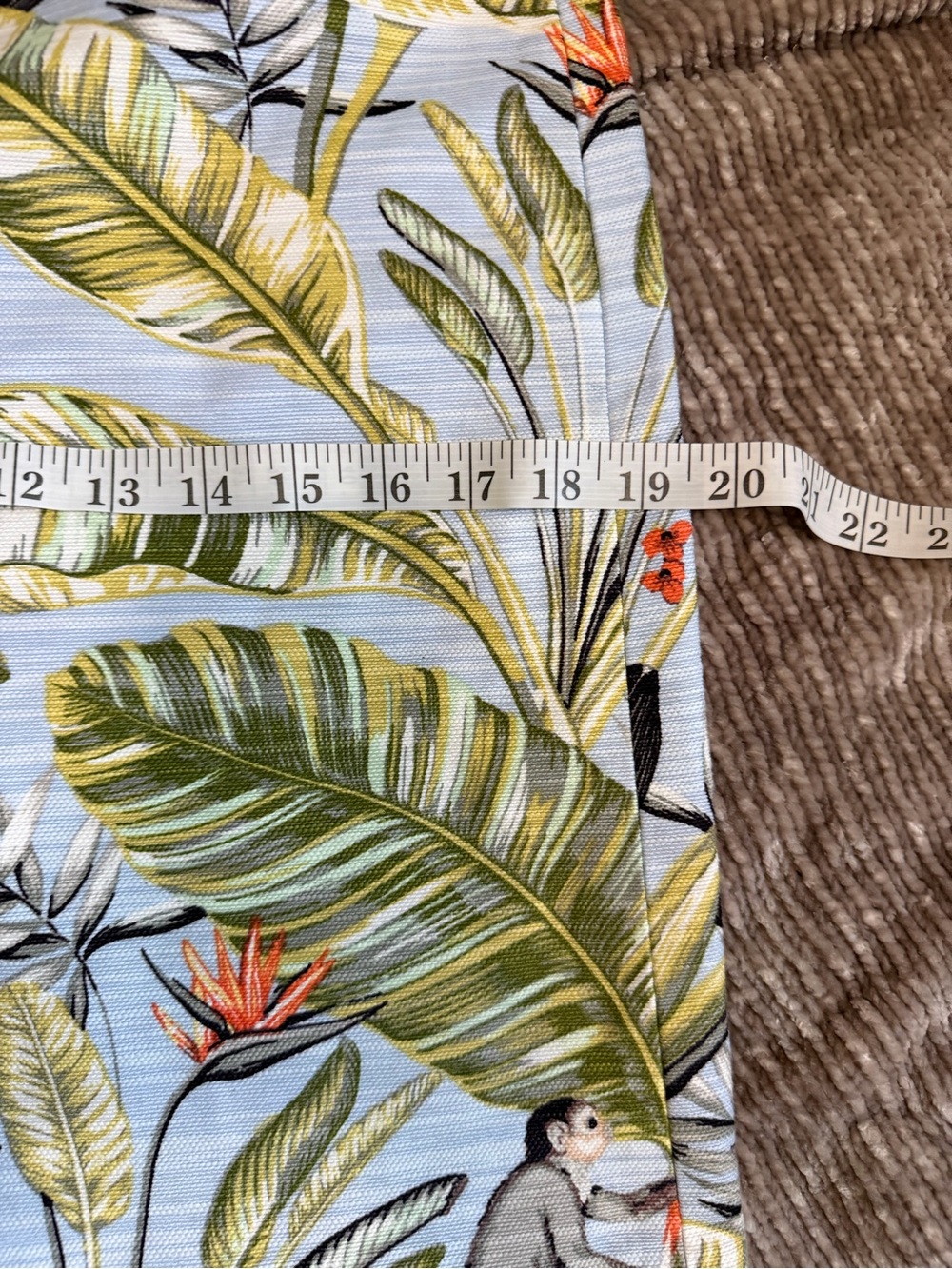 Ann Taylor Tropical Mini Skirt - Light Blue with Green & Orange - Picture 8 of 8